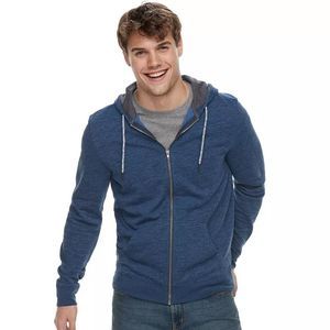 Urban Pipeline‎ blue Mens zip up hoodie small knit Long Sleeve Jacket